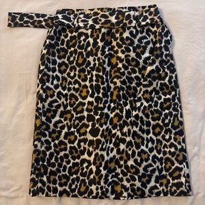 J Crew Leopard pencil skirt